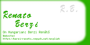renato berzi business card