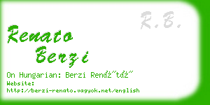 renato berzi business card